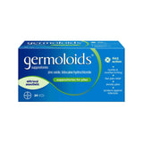 Germoloids suppositories 24 pack for haemorrhoid relief, UK version.