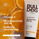 مرطب Bulldog SPF 30 بحجم 75 مل، مستورد من المملكة المتحدة