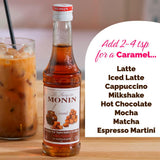 Monin Caramel Syrup 250ml, imported from the UK