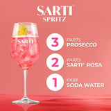 Sarti Rosa fruit liqueur 70cl bottle, imported from the UK