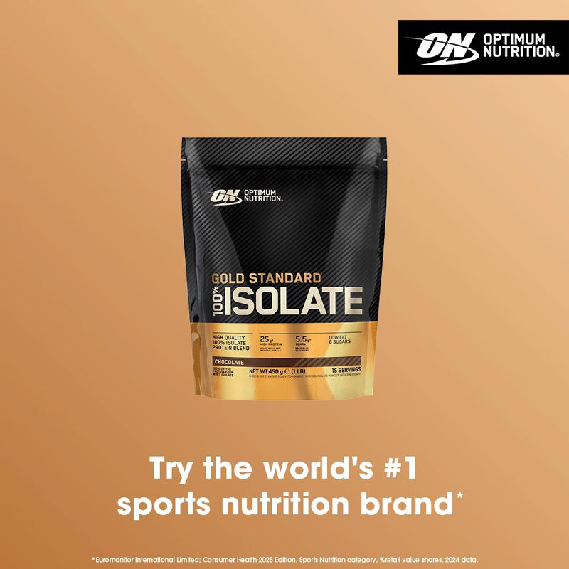 Optimum Nutrition whey protein powder chocolate 450g, imported from the UK
