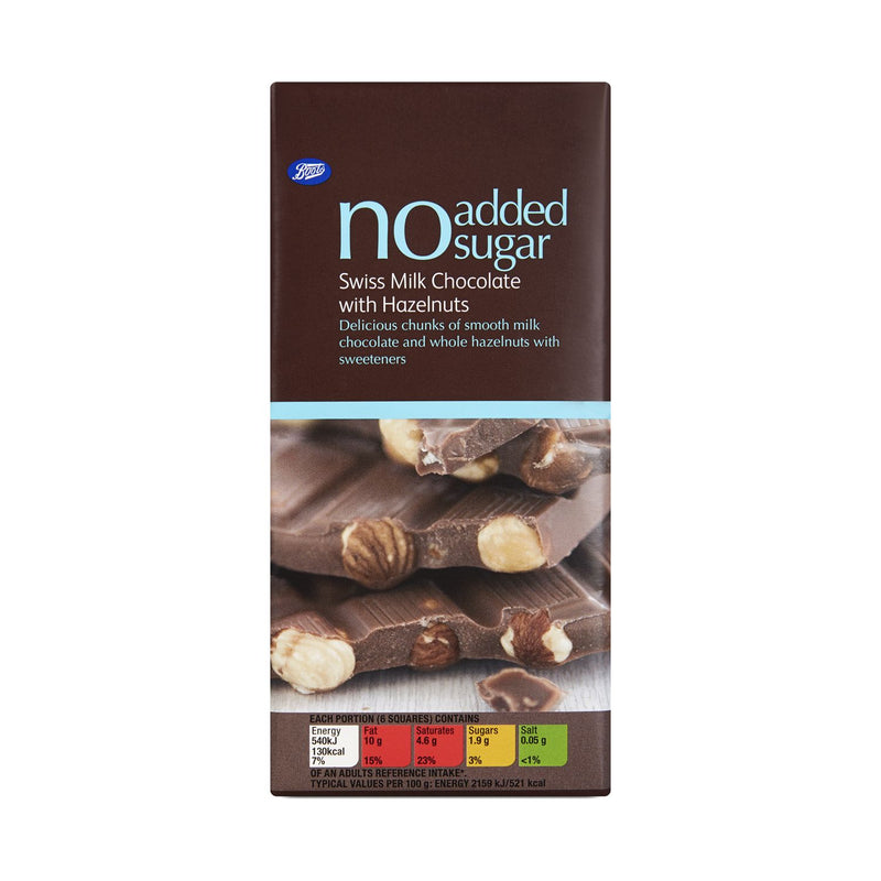 Boots Swiss Milk Chocolate Hazelnuts 100g - British product
