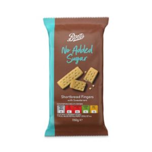 Boots No Added Sugar Shortbread Fingers - British product