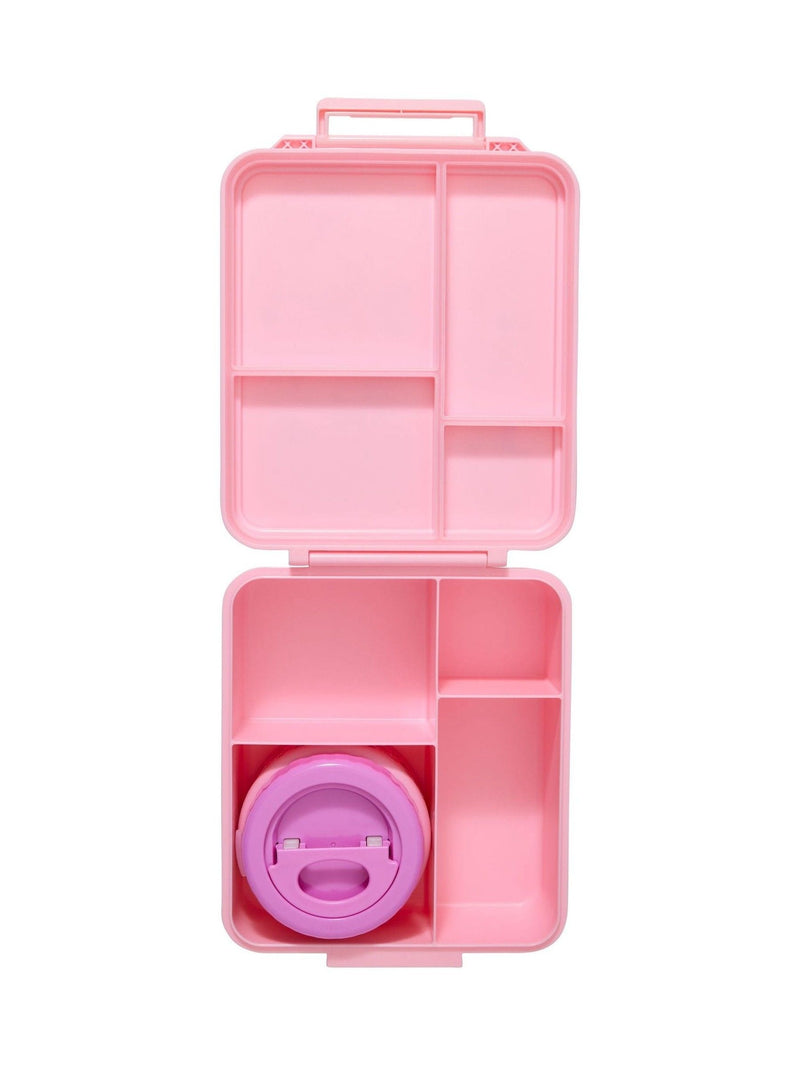 Smiggle Pink Wildflower Bento Lunchbox with Insulated Food Jar - British product