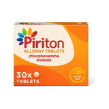 Piriton antihistamine tablets 30 pack, imported from the UK