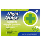Boots Night Nurse cold and flu relief capsules 10 count - British product