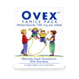 Ovex family pack 4 tablets threadworm treatment, UK version