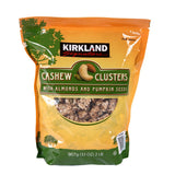 Costco UK Kirkland Signature Cashew Clusters with Almonds and Pumpkin Seeds Mixed Nuts 907g- Buy online at McGrocer