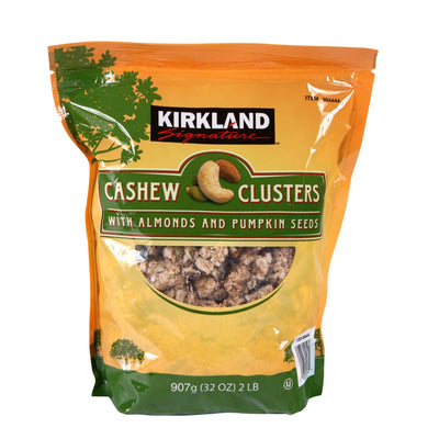 Costco UK Kirkland Signature Cashew Clusters with Almonds and Pumpkin Seeds Mixed Nuts 907g- Buy online at McGrocer
