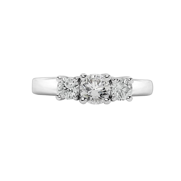 Costco 1.00ct diamond 3 stone ring in white gold - British product