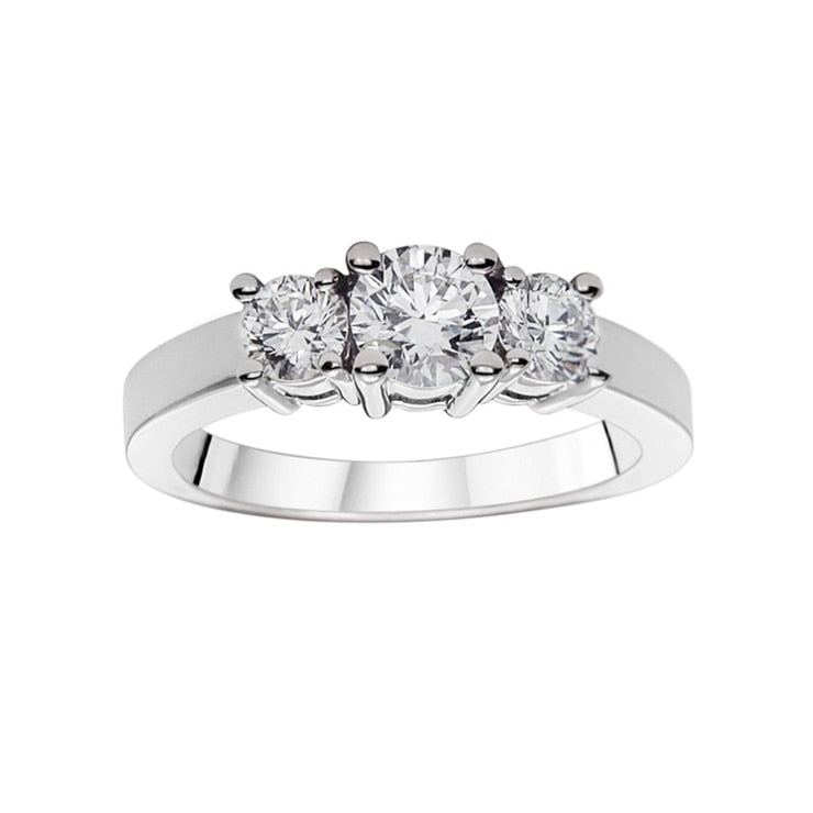 Costco 1.00ct diamond 3 stone ring in white gold - British product