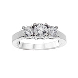 Costco 1.00ct diamond 3 stone ring in white gold - British product
