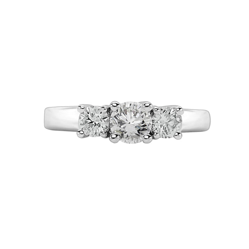 Costco 1.00ct diamond 3 stone ring in white gold - British product