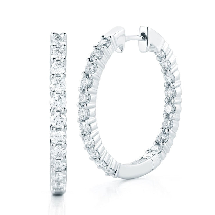 Costco round brilliant diamond earrings 2ctw white gold (British brand)