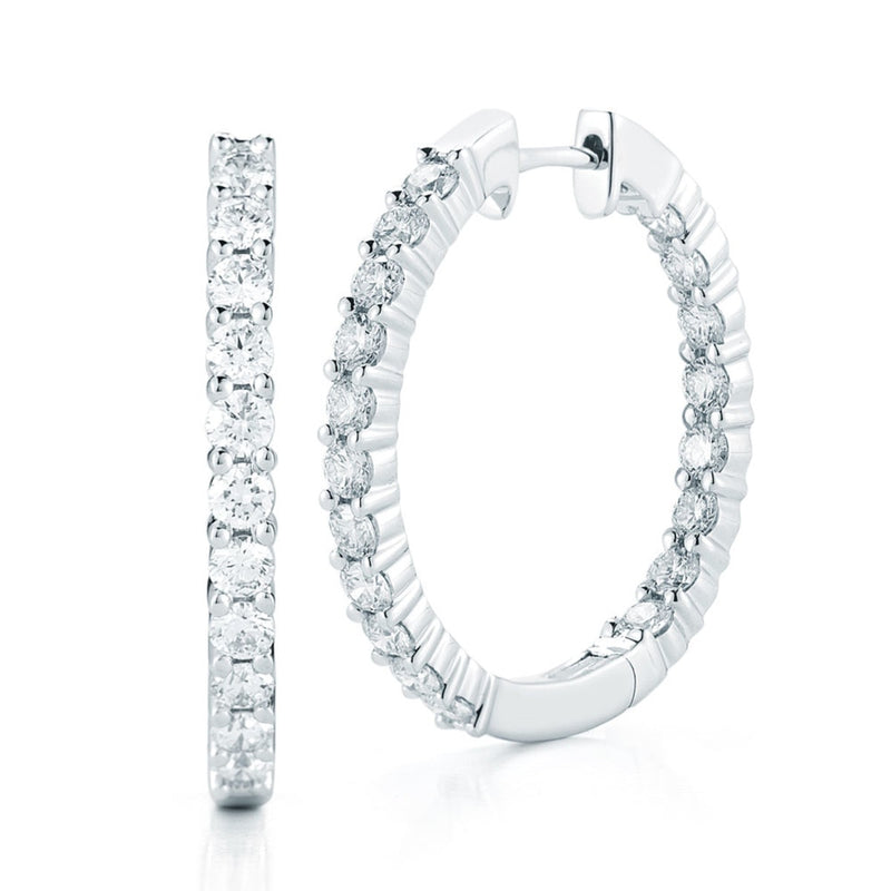 Costco round brilliant diamond earrings 2ctw white gold (British brand)