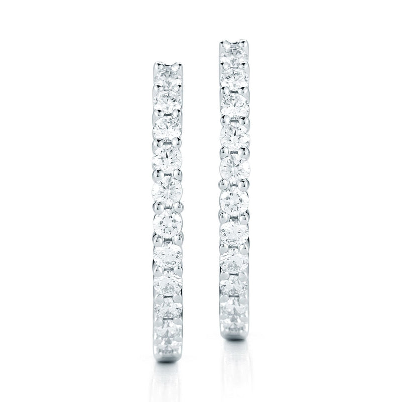 Costco round brilliant diamond earrings 2ctw white gold (British brand)