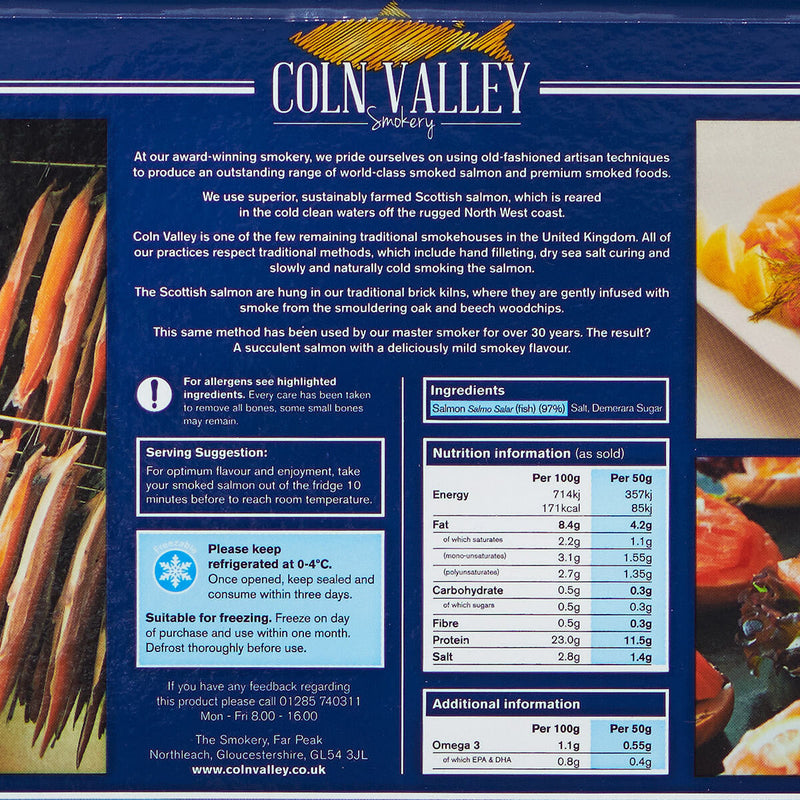 Coln Valley smoked Scottish salmon banquet pack 1kg - British product