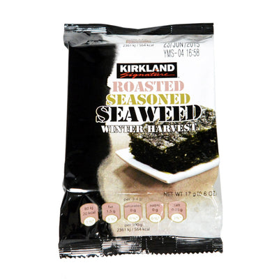 Costco UK Kirkland Signature Roasted Seasoned Seaweed Snacks 10 x 17g- Buy online at McGrocer