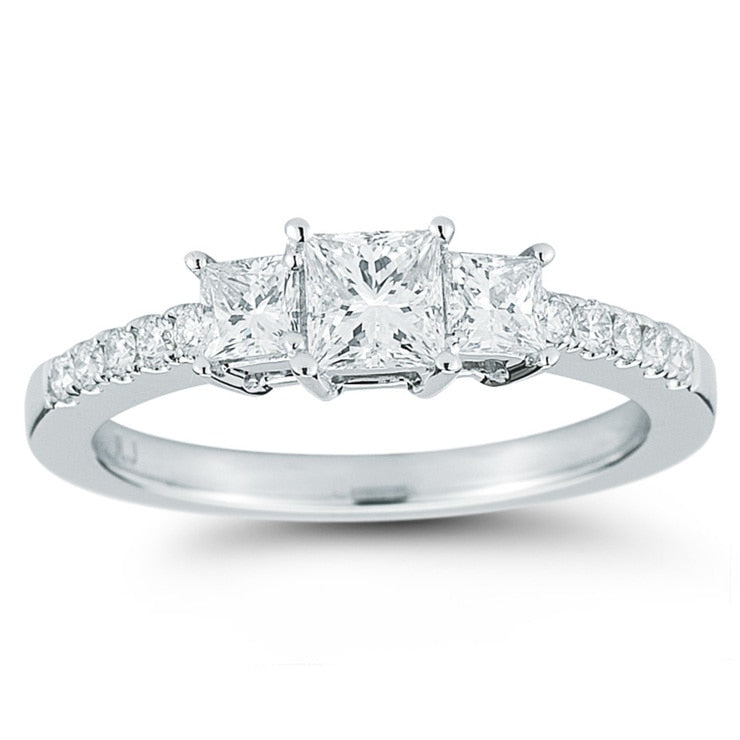 Costco diamond ring princess cut 1ctw size N, imported from the UK