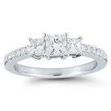 Costco diamond ring princess cut 1ctw size N, imported from the UK