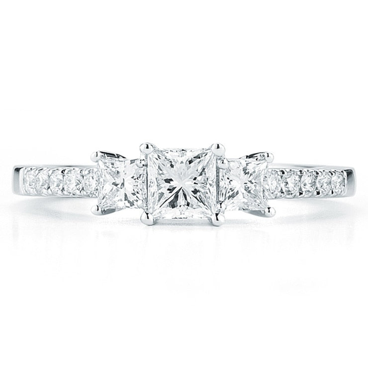 Costco diamond ring princess cut 1ctw size N, imported from the UK