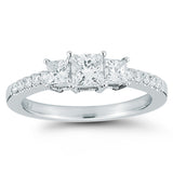 Costco UK 1.00ctw Princess Cut Diamond Ring in 18ct White Gold- Buy online at McGrocer