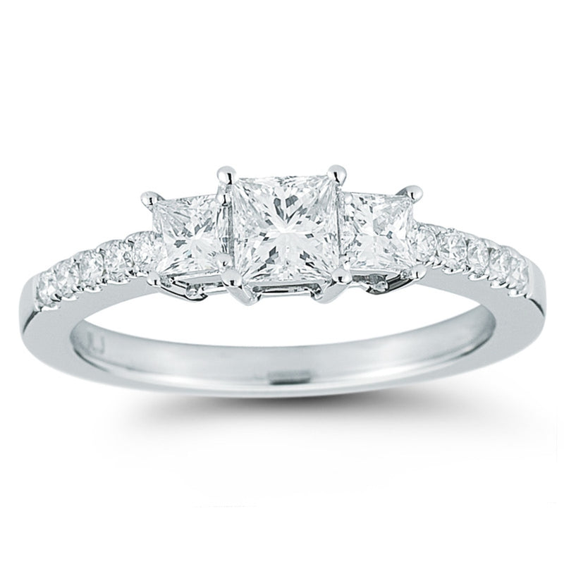Costco diamond ring princess cut 1ctw size N, imported from the UK