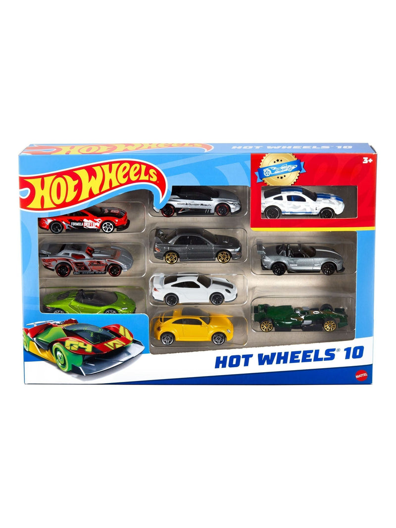 Hot Wheels 10 Car Giftpack toy cars, imported from the UK