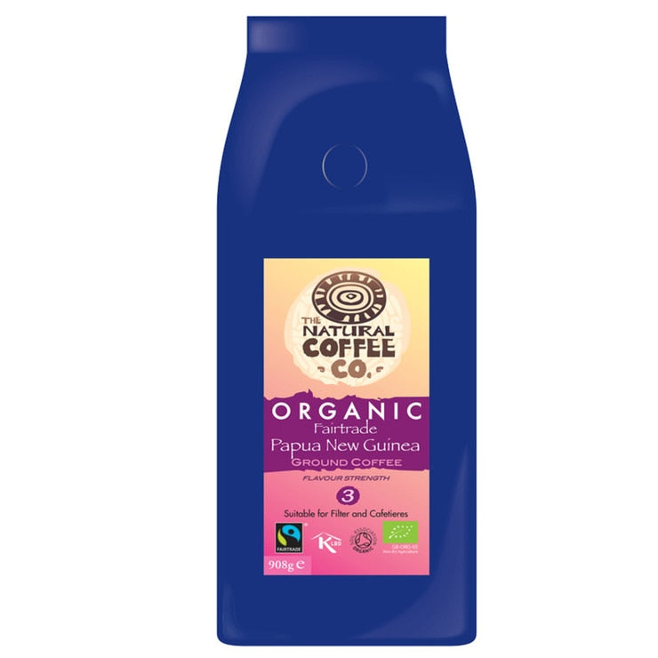 The Natural Coffee Co Organic Papua New Guinea Ground Coffee 908g
