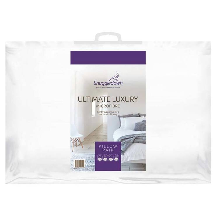 Snuggledown luxury microfibre pillow pair - British product