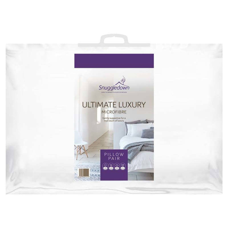 Snuggledown luxury microfibre pillow pair - British product