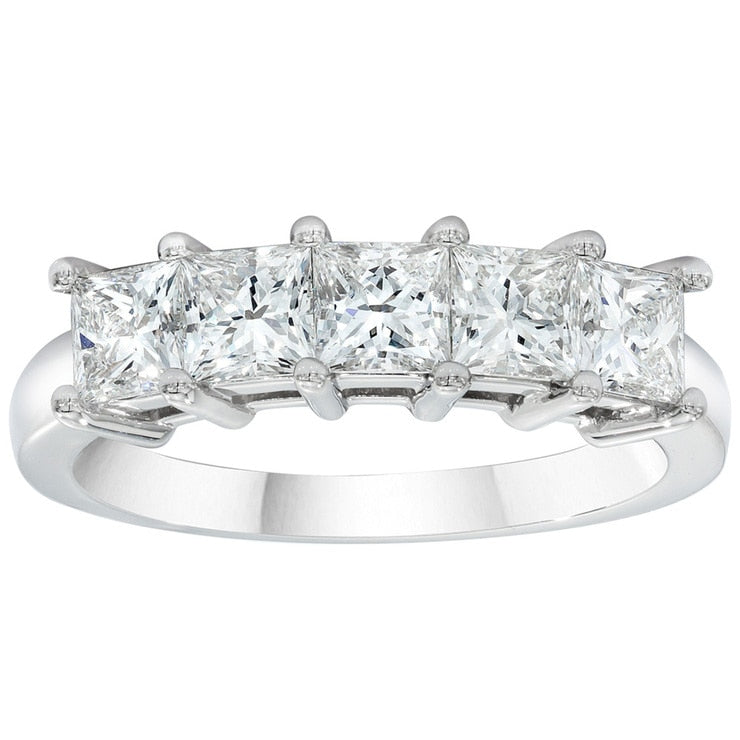 Costco princess cut 1ct diamond ring platinum size N, UK version