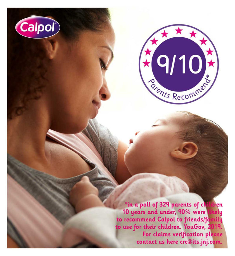 Calpol Sugar Free Infant Suspension Strawberry Flavour 12x5ml Sachets - British product