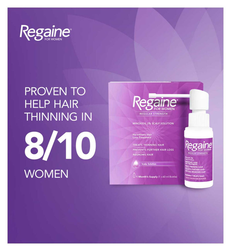 Regaine hair loss treatment for women regular strength 60ml, imported from the UK