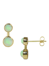 John Lewis E.W Adams 18ct Yellow Gold Opal Stone Earrings- Buy online at McGrocer