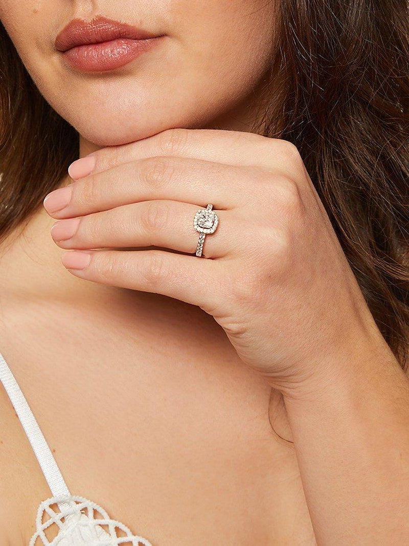Jools by Jenny Brown princess cut ring silver, UK version