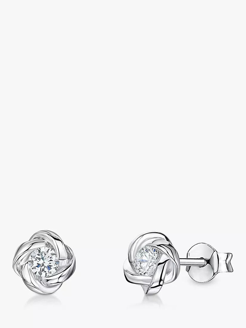Jools by Jenny Brown cubic zirconia flower stud earrings, UK version