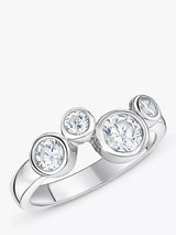 John Lewis Jools by Jenny Brown 4 Cubic Zirconia Stone Bubble Ring Silver- Buy online at McGrocer