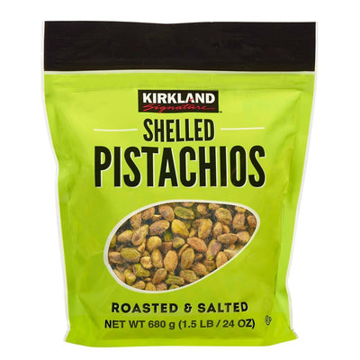 Costco UK Kirkland Signature Roasted Salted Pistachios Nuts 680g- Buy online at McGrocer
