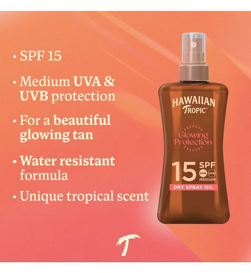 Hawaiian Tropic sunscreen dry oil SPF 15 200ml, UK version