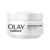 Boots Olay Complete Moisturise & Glow Night Cream Skincare 50ml- Buy online at McGrocer