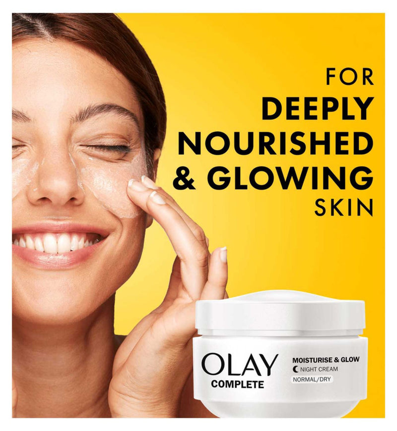 Olay Complete Moisturise & Glow Night Cream 50ml, imported from the UK