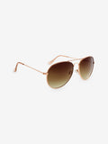 Rose gold classic aviator style sunglasses (British brand)