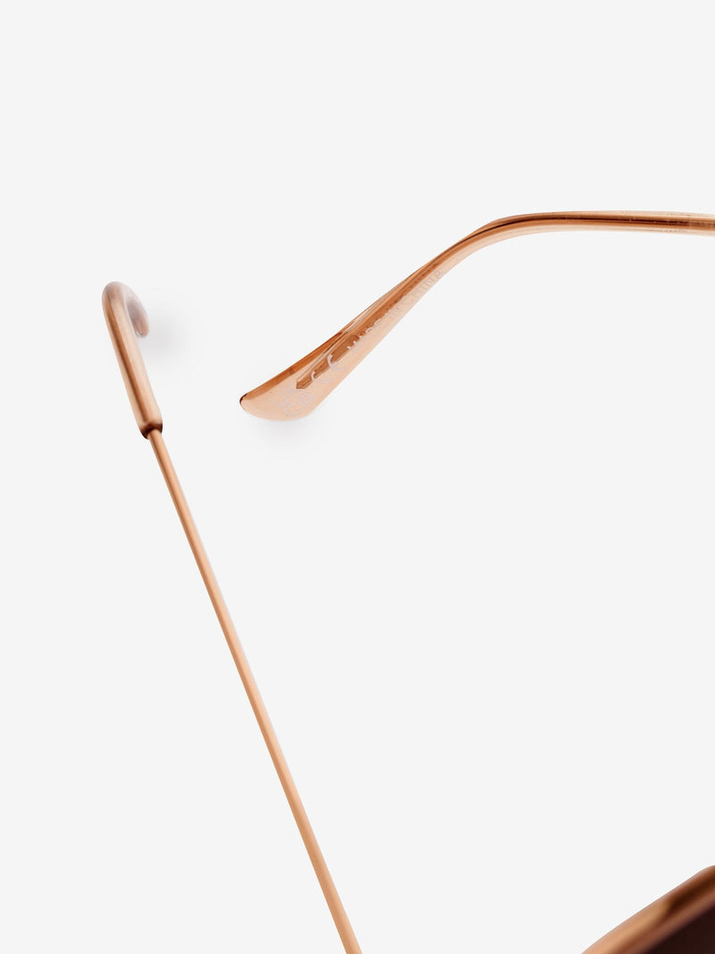 Rose gold classic aviator style sunglasses (British brand)