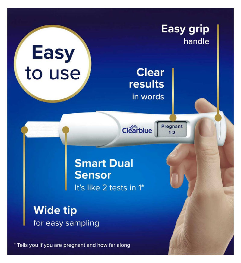 Clearblue Digital Pregnancy Test with Weeks Indicator 2 tests - British product