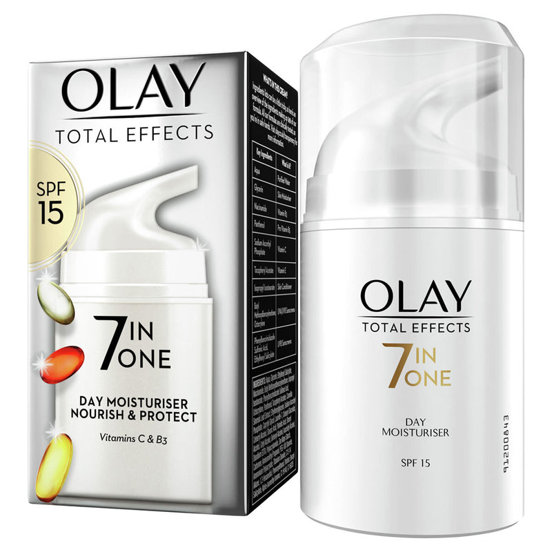 Olay Total Effects anti-ageing moisturiser with SPF 15 100ml, imported from the UK