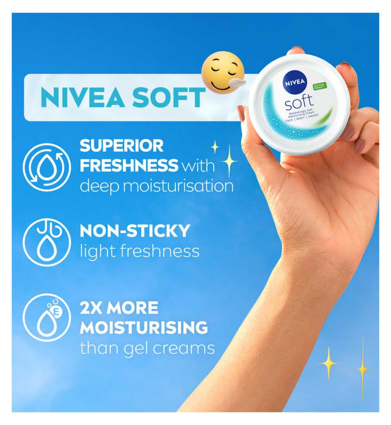 NIVEA Soft Moisturising Cream 300ml (British brand)
