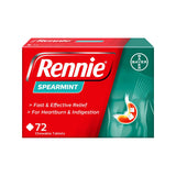 Rennie spearmint antacid tablets 72 - British product