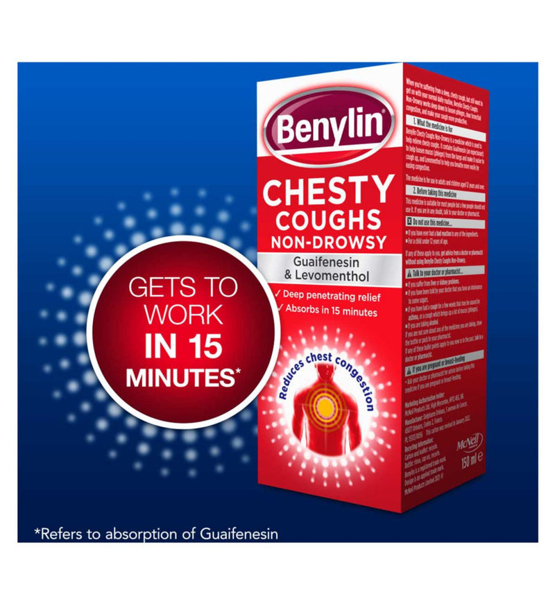 Benylin Chesty Coughs Non Drowsy 150 ml - British product