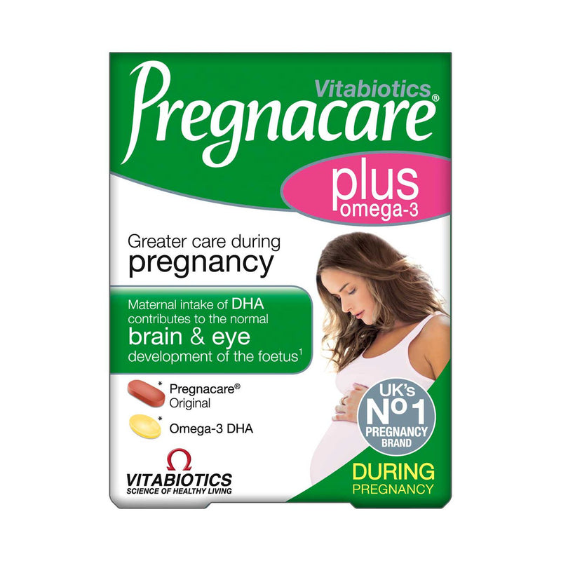 Vitabiotics Pregnacare Plus Omega-3 pregnancy supplement 56 tablets, imported from the UK